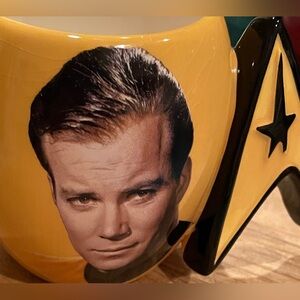 Star Trek Westland Yellow Mug Captain Kirk Collector Mug Y2K